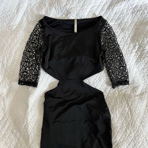 Black Cutout Mini Dress